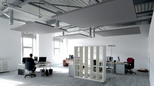 Panneaux acoustiques dans des bureaux